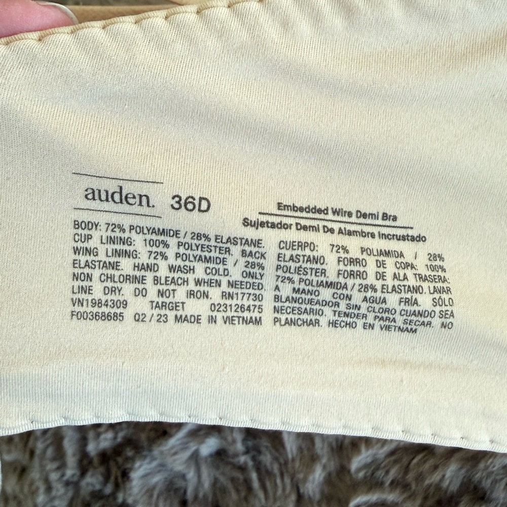 Auden Light Beige Embedded Wire Demi Bra - Picture 3 of 4